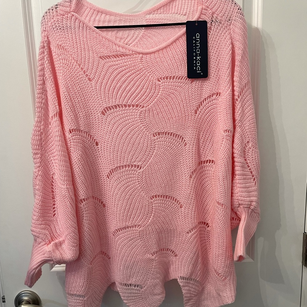Pink detailed sweater